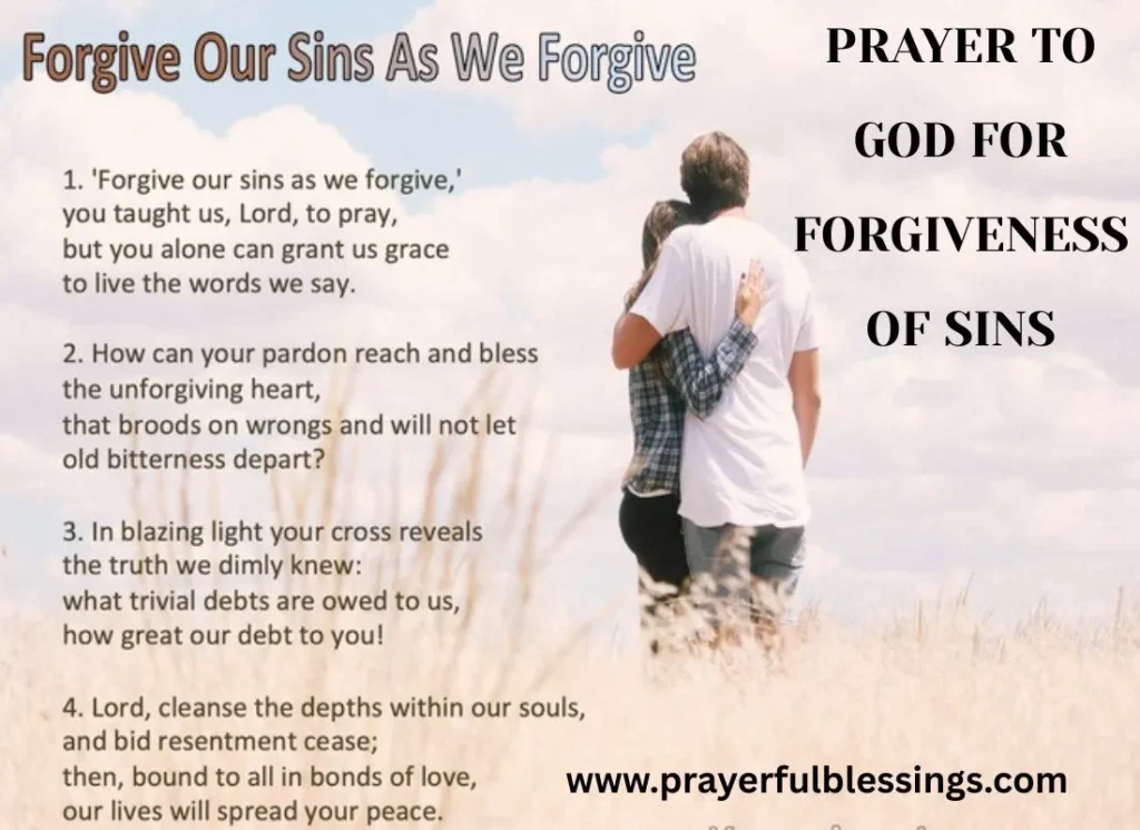 Prayer to God for Forgiveness of Sins