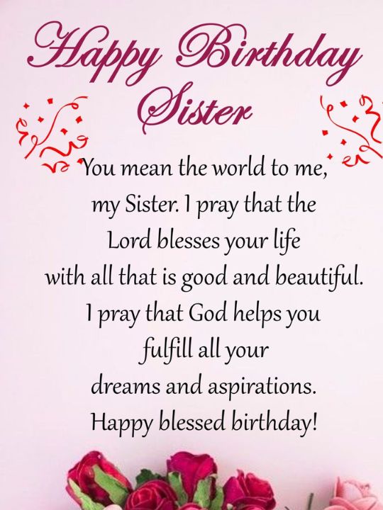 Birthday Prayer for My Elder Sister