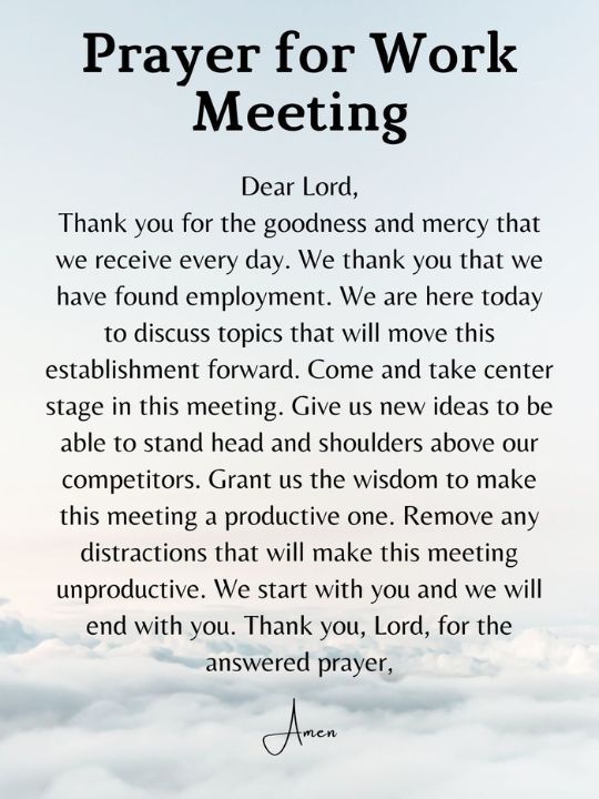 Closing Prayer for a Catholic Meeting