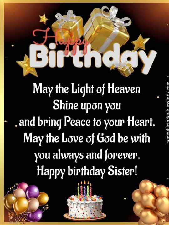 Heart Touching Birthday Prayer for Sister